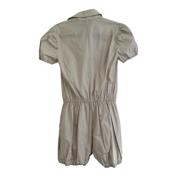 Fiorucci Cream Button-Up Romper Size 42 IT/ 6 US Elastic waist Cotton NWT - Picture 2 of 12